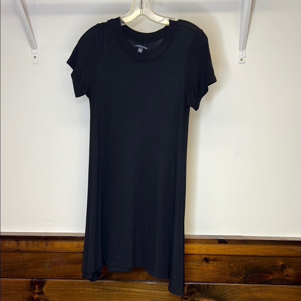 AEO Black Short Sleeve Stretchy Ribbed Dress- M